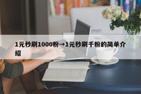 1元秒刷1000粉→1元秒刷千粉的简单介绍