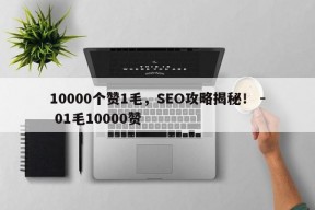 10000个赞1毛，SEO攻略揭秘！ - 01毛10000赞