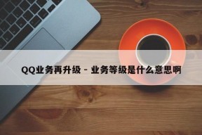 QQ业务再升级 - 业务等级是什么意思啊