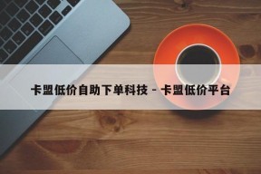 卡盟低价自助下单科技 - 卡盟低价平台