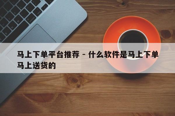 马上下单平台推荐 - 什么软件是马上下单马上送货的  第1张